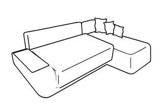 фото Угловой диван "Мальта" с двумя подушками