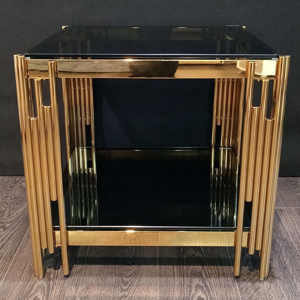 фото "Manhattan gold" Столик CS-12G (черное стекло/золото)