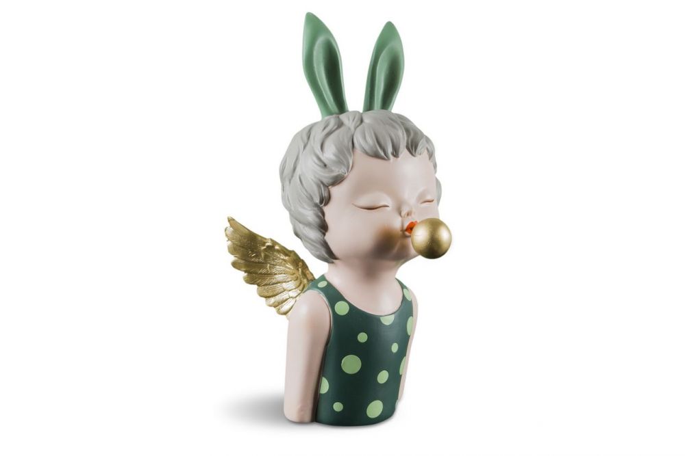 фото MY-D128 Дизайнерская статуэтка - ангел bouble kids (зеленый)