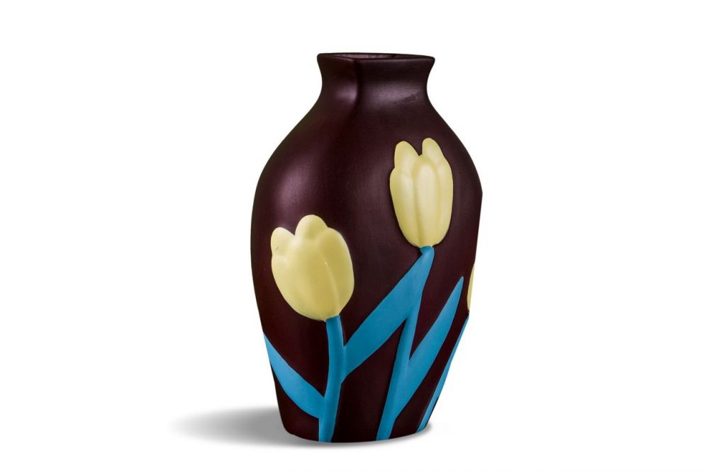 фото MY-D145 Стильная ваза с цветочным декором (коричневый)