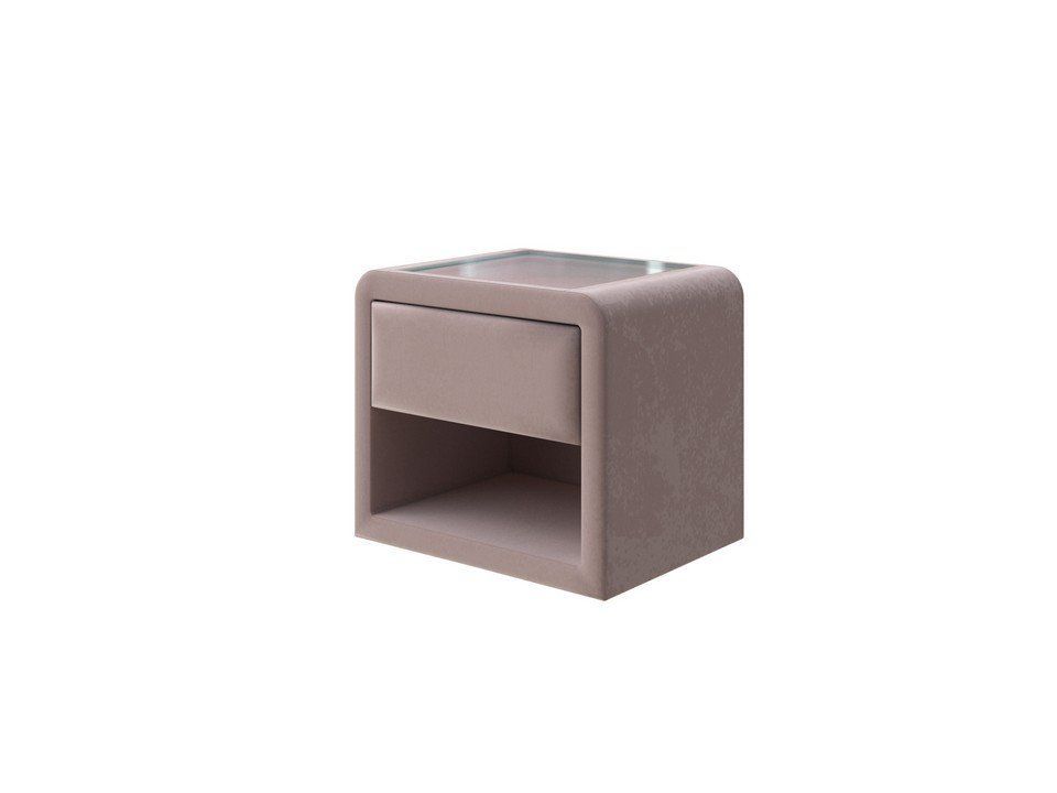 фото PROxSON Тумба Cube (Ткань: Велюр Shaggy Mocca) 52x41