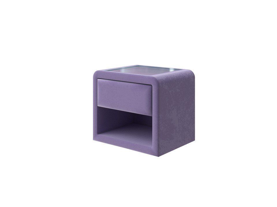 фото PROxSON Тумба Cube (Ткань: Велюр Shaggy Plum) 52x41