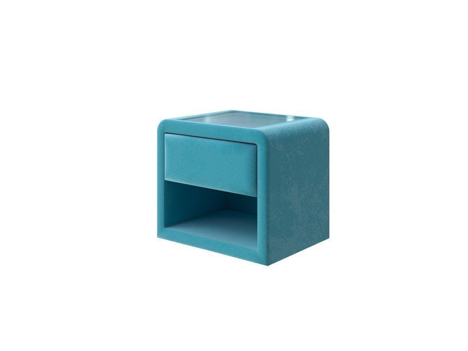 фото PROxSON Тумба Cube (Ткань: Велюр Shaggy Azure) 52x41