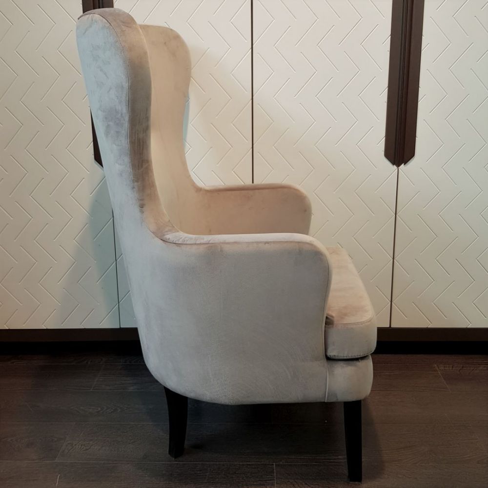 фото "Хилтон Сильвер" Кресло классическое с высокой спинкой (серое)