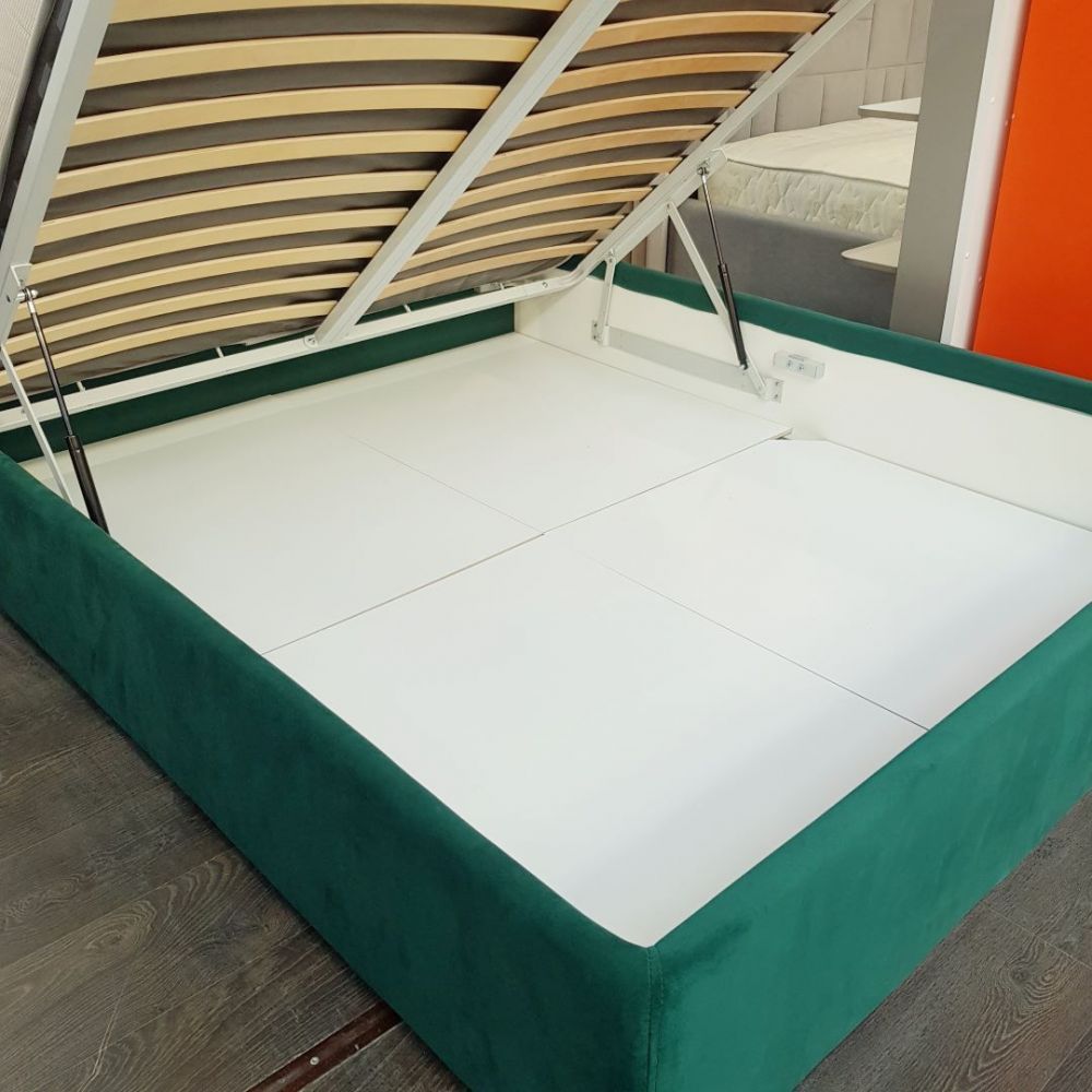 фото "Турин-1" Кровать двуспальная 160х200 (зеленая)