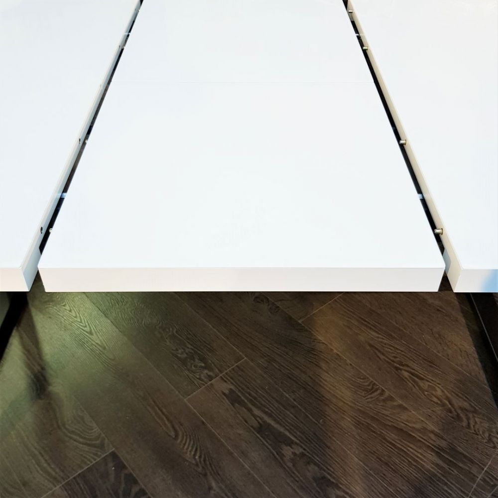фото "Loft-140" Стол обеденный раскладной (белый/черный)