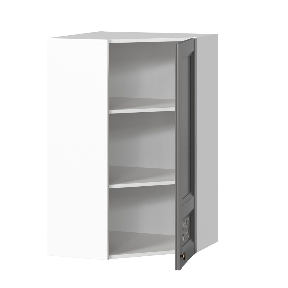 фото Амели-3 Шкаф кухонный угловой 600 высокий (Белый/Оникс серый)
