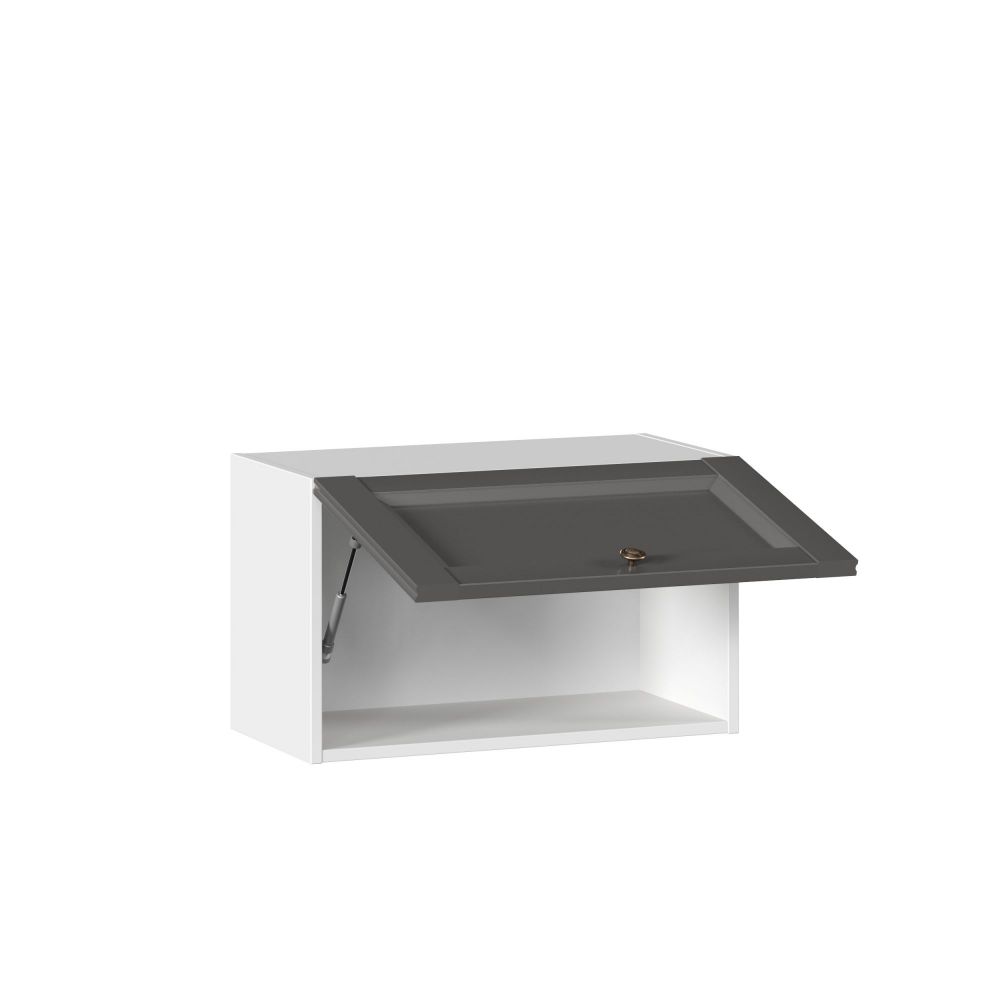 фото Амели-3 Шкаф кухонный 600 горизонтальный (Белый/Оникс серый)