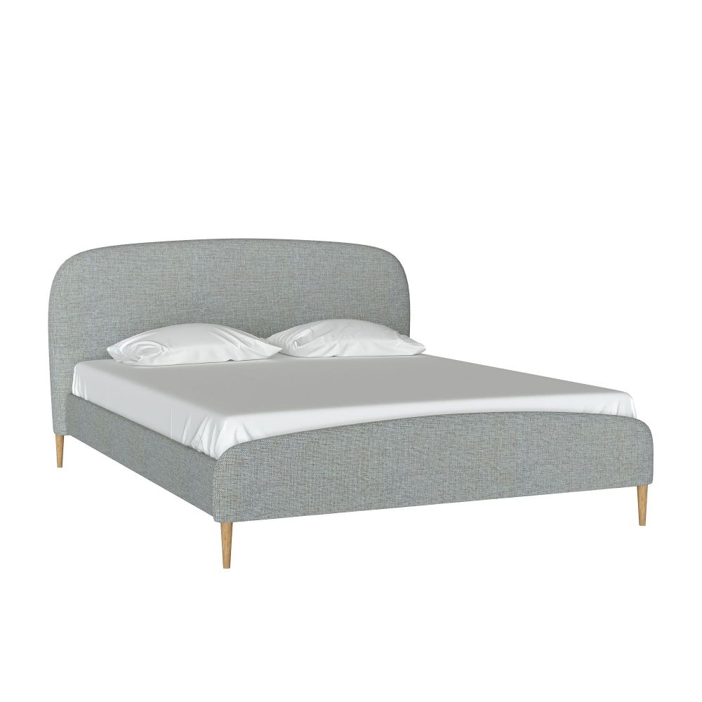 фото Бетти Кровать двуспальная 1600 мягкая с кроватным основанием (Серый, ткань Capri 24)