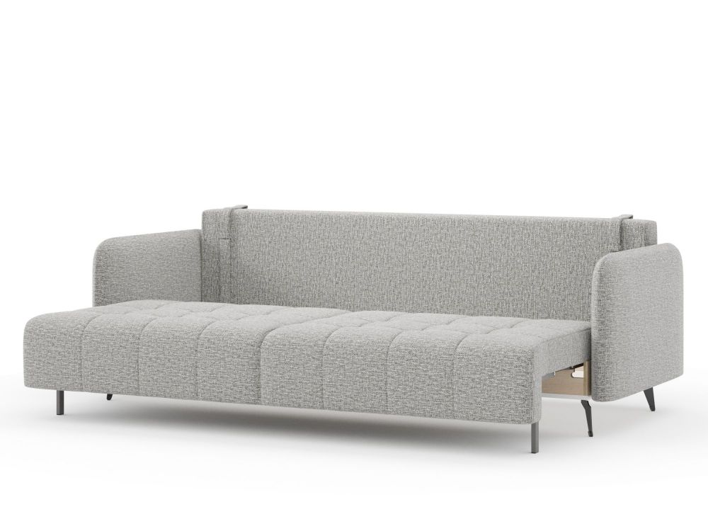 фото Валериан диван трёхместный прямой Светло-серый, ткань RICO FLEX 108