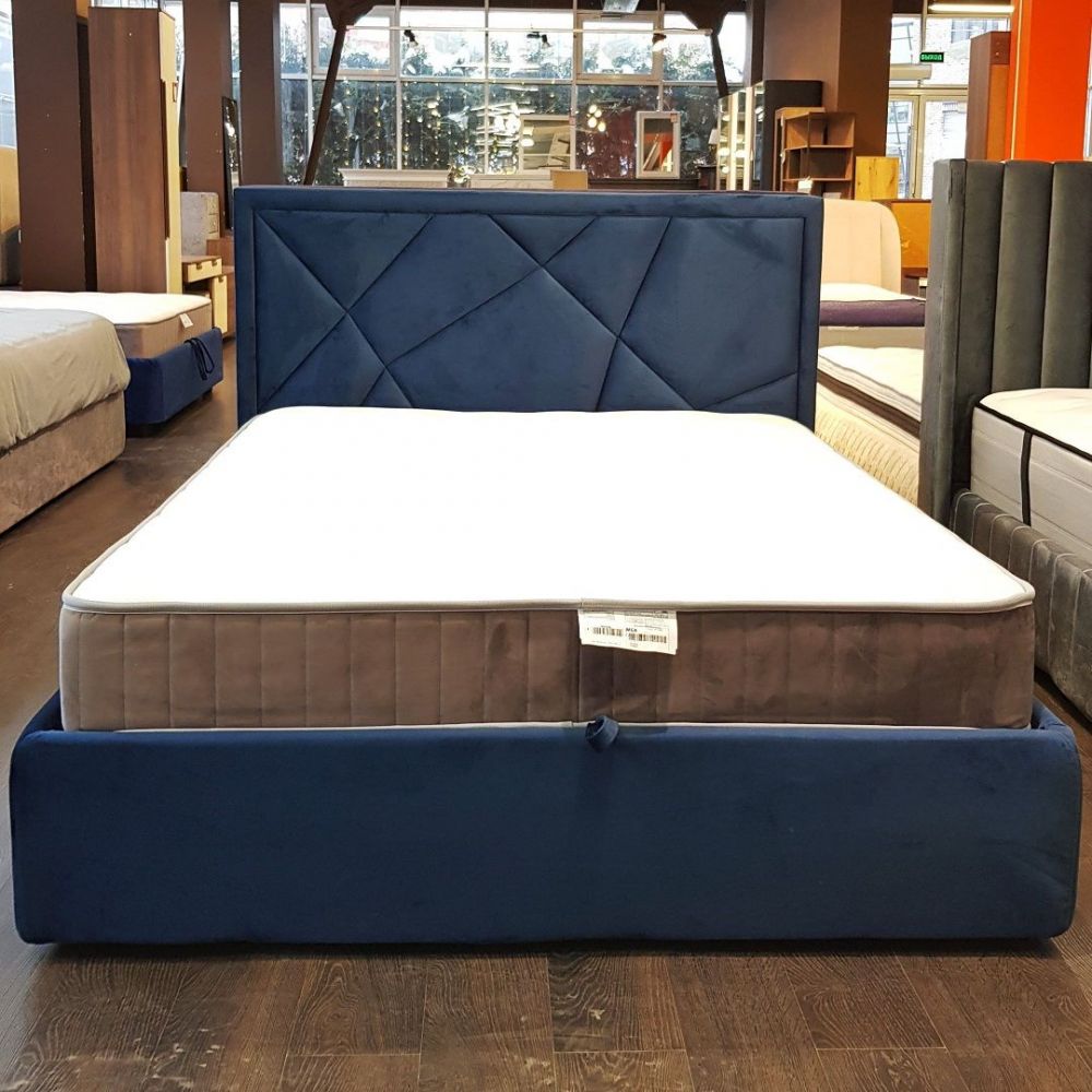фото "Оникс" Кровать двуспальная 160х200 (MR-21/синяя)