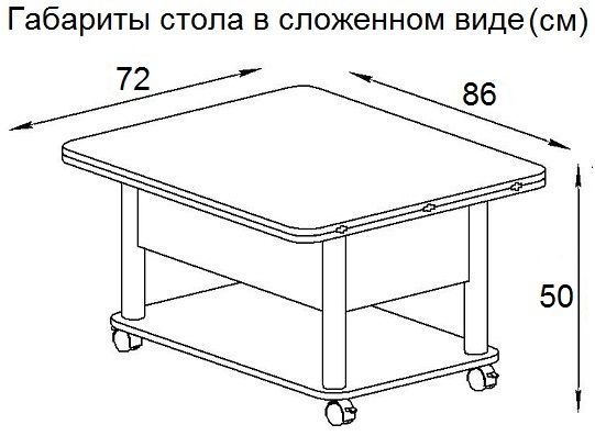 фото Стол-трансформер Дебют 3, Тёмный шимо/Ножки чёрные