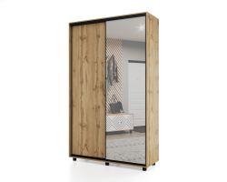 фото Шкаф-купе PRIME, 120х45х230 Дуб вотан с зеркалом