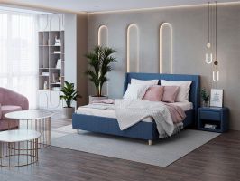 фото PROxSON Кровать Fensi без основания (Ткань: Рогожка Nice Океан) 90x190
