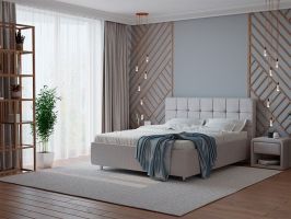 фото PROxSON Кровать Nety без основания (Ткань: Рогожка Nice Кремовый) 80x200